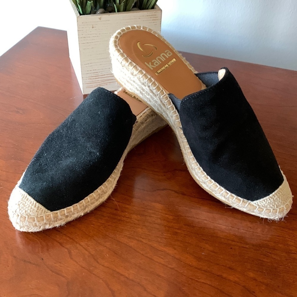 KANNA Open Heel Espadrille Style Shoes